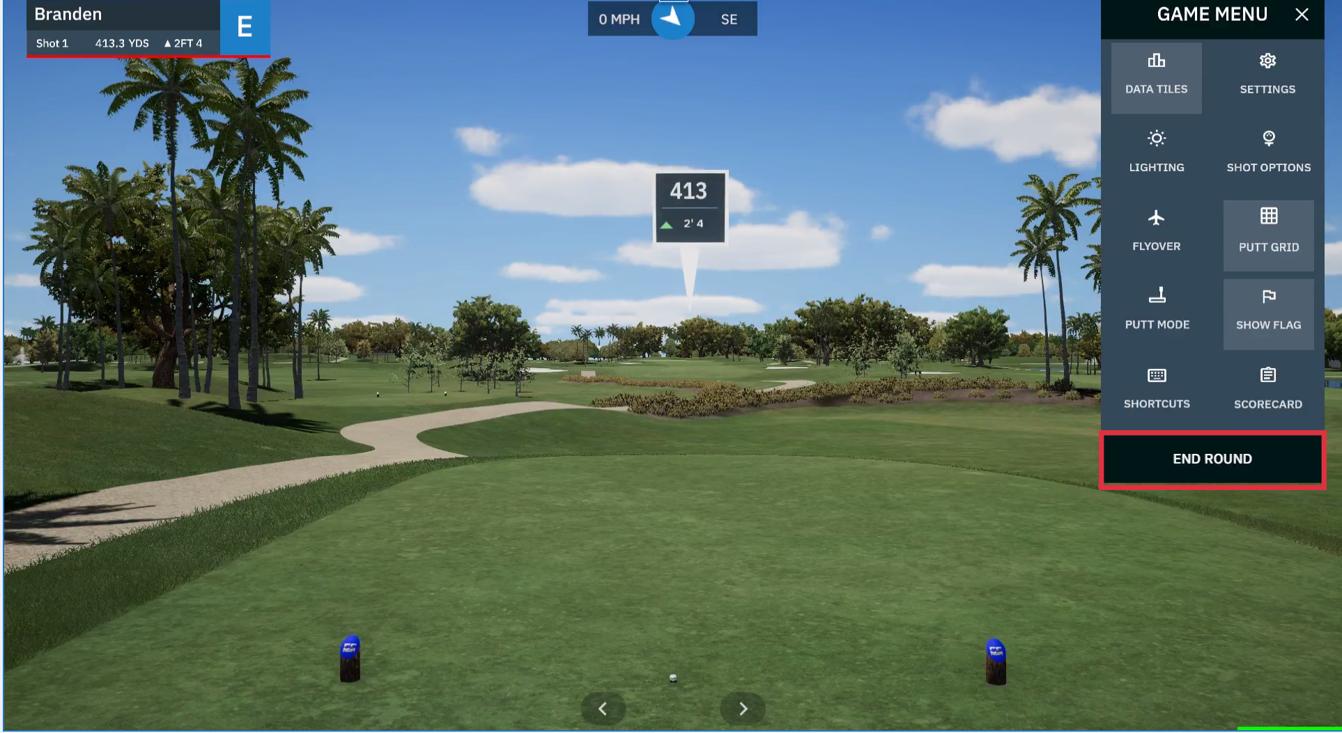 Uneekor GSPro software flyout menu exit game Uneekor GSPro software flyout menu exit game