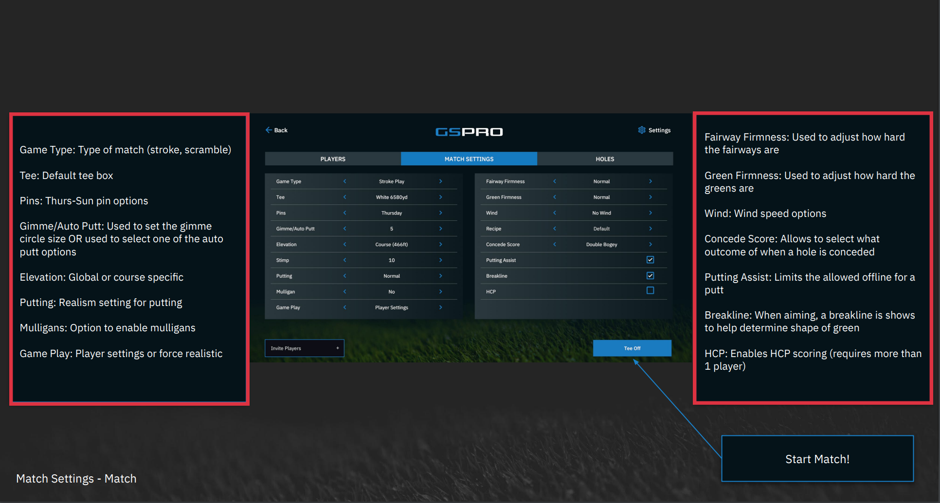 Uneekor GSPro software local match definitions Uneekor GSPro software local match definitions